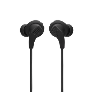 JBL Endurance Run 2 Wired - Black - Waterproof Wired Sports In-Ear Headphones - Front